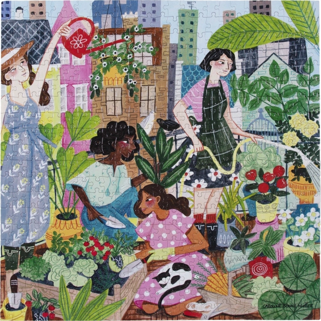 Puzzle quadrati Giardino sul tetto 500 pezzi