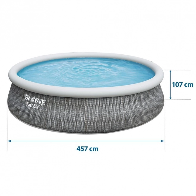 Piscina gonfiabile da giardino Bestway 457 x 107 cm