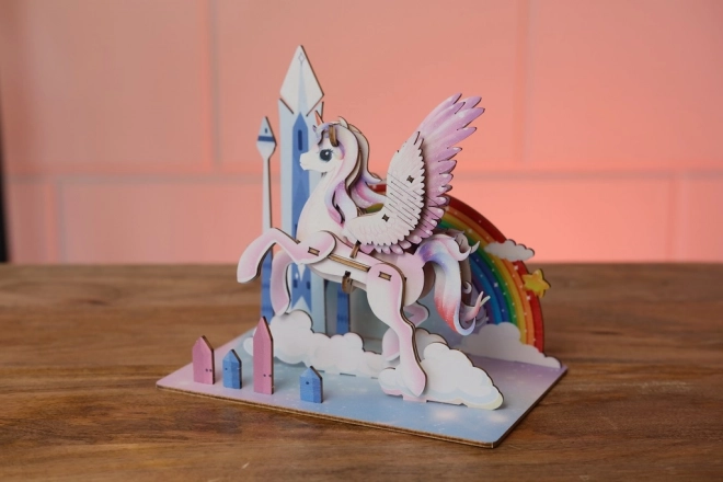 Puzzle 3D in legno Unicorno