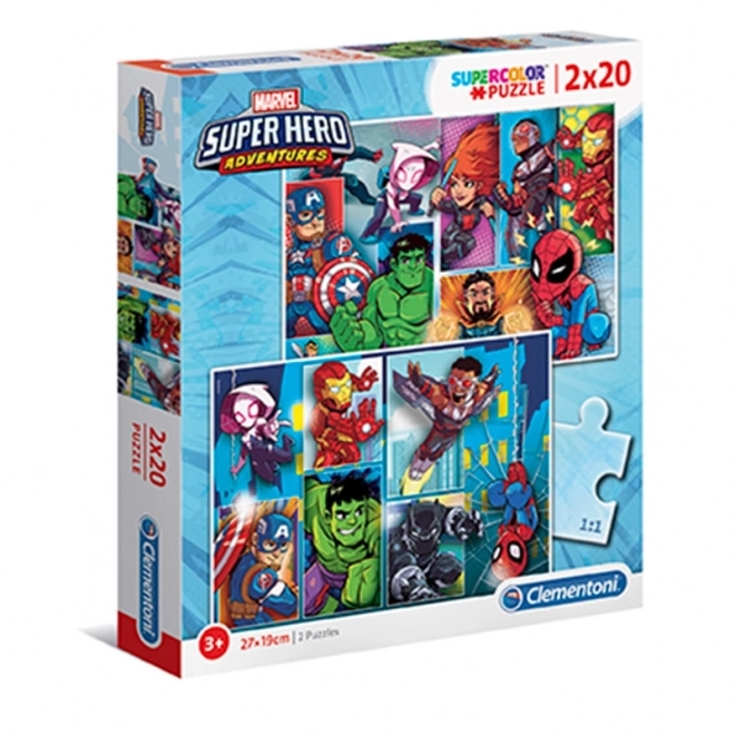 Puzzle Clementoni Supereroi Marvel 2x20 pezzi