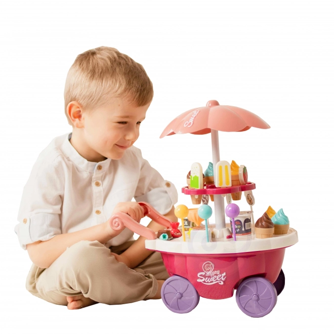 Carrello Woopie con gelati e dolci con melodia e luci