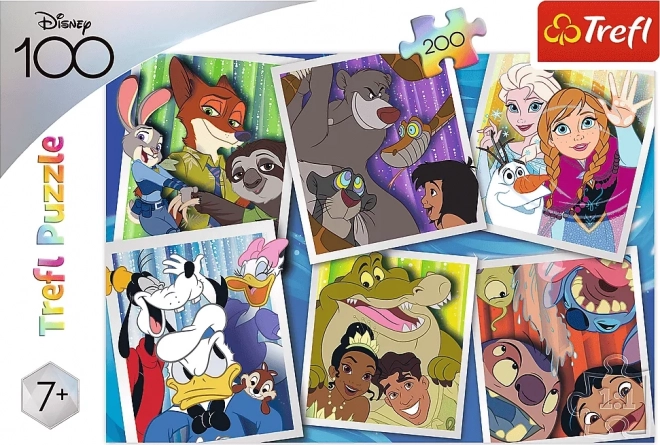 Puzzle TREFL Disney 100 anni: Personaggi Disney 200 pezzi