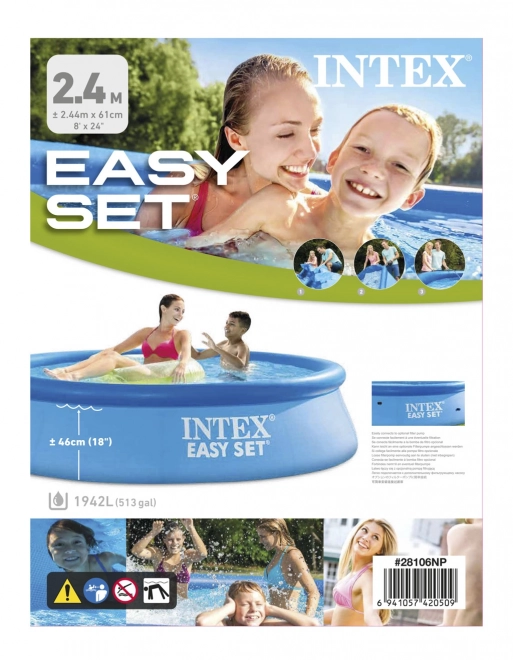 Piscina gonfiabile Intex Easy Set 244x61 cm