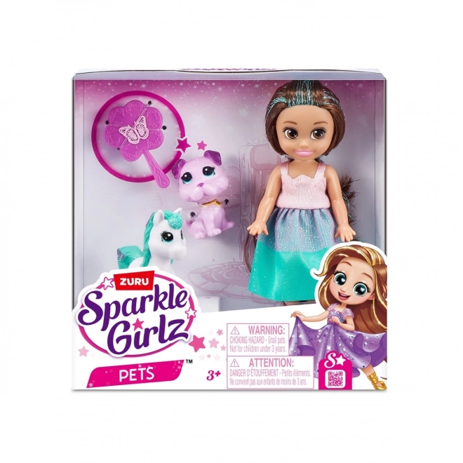 Bambola Principessa Sparkle Girlz con Animali