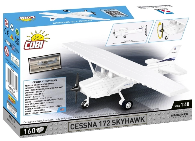 Cobi costruzioni Cessna 172 Skyhawk bianco 160 pezzi