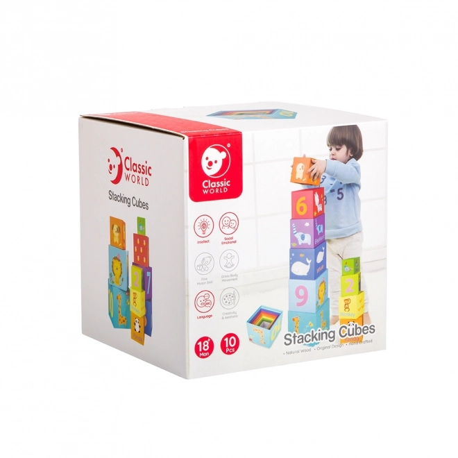 Torre a incastro puzzle scatola dei blocchi da Classic World