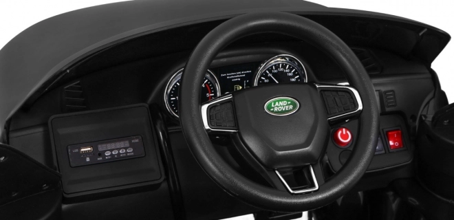 Land Rover Discovery per bambini nero + Telecomando + Cinture di Sicurezza a 5 Punti + Regolazione Sedile + EVA + MP3 LED