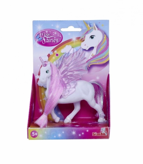 Unicorno con ali scintillanti 11 cm