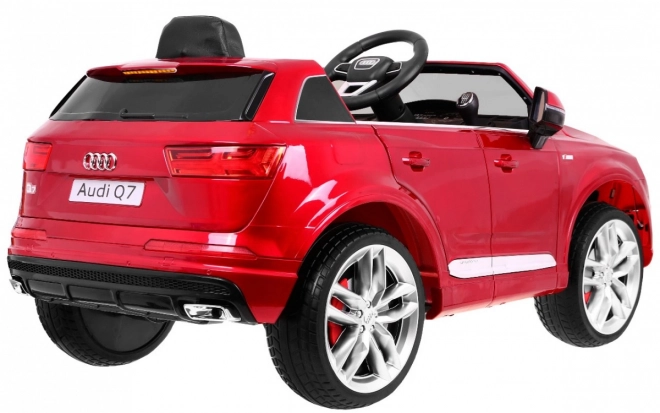 Audi Q7 Quattro S-Line a batteria Vernice rossa + Telecomando + Avvio lento + EVA + Radio MP3
