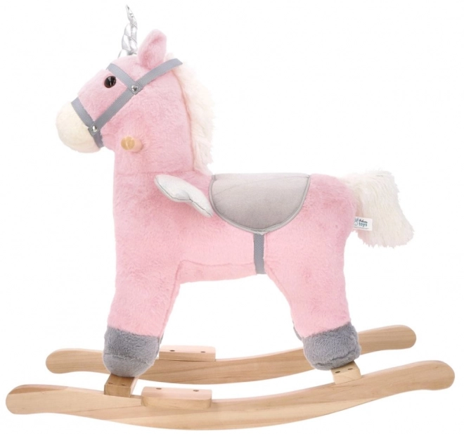 Pegaso cavallo a dondolo rosa