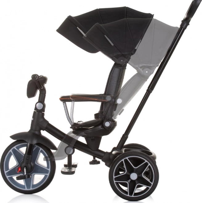 Chipolino triciclo con tettoia e box musicale Derby 2 in 1 Obsidian