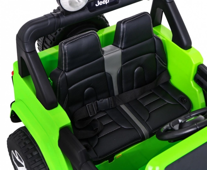 Jeep Wrangler Rubicon batteria per bambini Verde + Telecomando + Radio MP3 LED + Ruote EVA