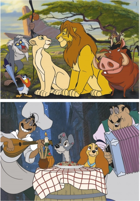 Puzzle Disney Animali 2x48 pezzi