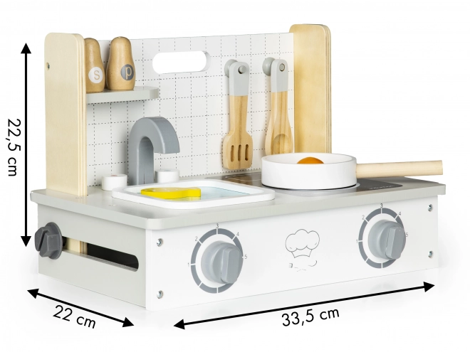 Mini cucina in legno con accessori ECOTOYS