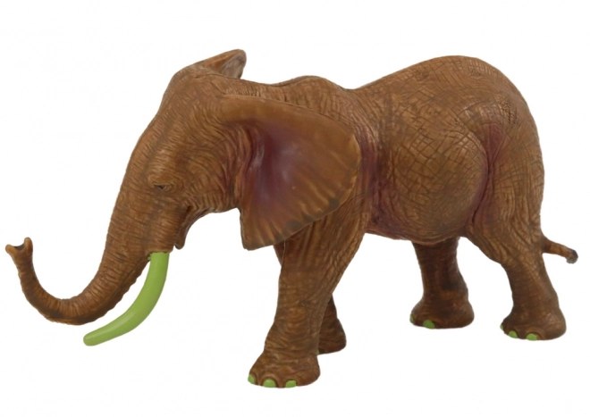 Figurina collezionabile elefante africano safari marrone