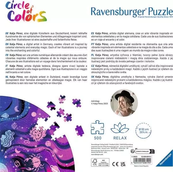 Puzzle rotondo Ravensburger astrologia 500 pezzi