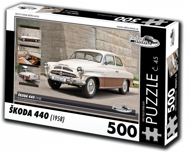 Puzzle retrò-auto Škoda 440 (1958) 500 pezzi