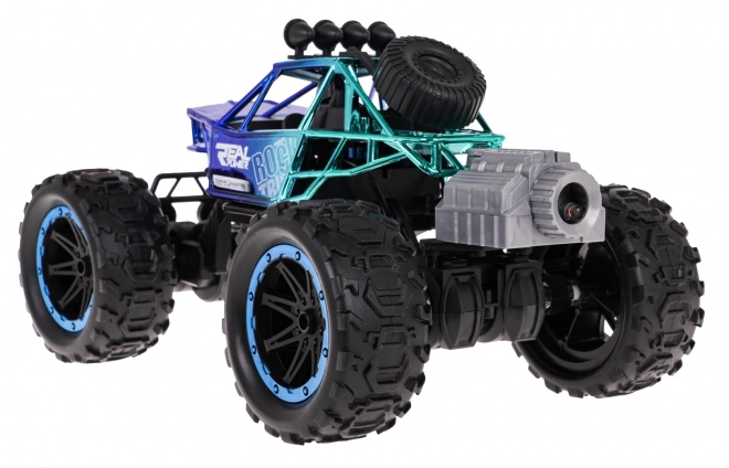 Crawler fuoristrada con funzione fumo R/C Blu