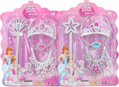 Set da principessa: corona e scettro con collana e orecchini