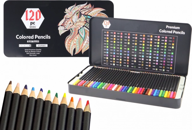 Set di matite colorate premium 120 pezzi tonalità assortite