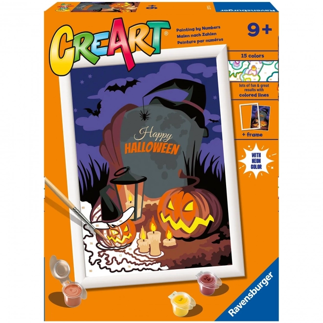 CreArt Halloween Atmosfera Kit di Pittura per Numeri di Ravensburger