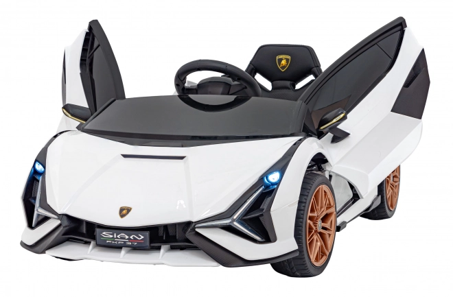 Lamborghini SIAN auto per bambini a batteria con telecomando – Bianco