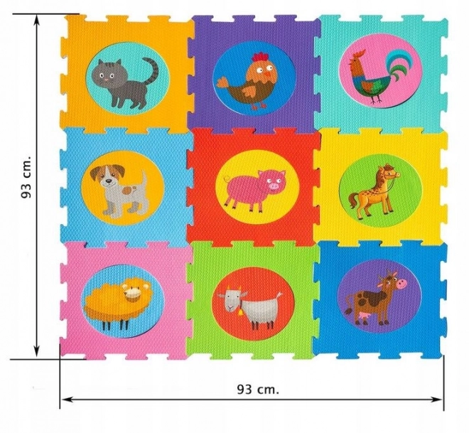 Tappeto in schiuma educativa per bambini con animali