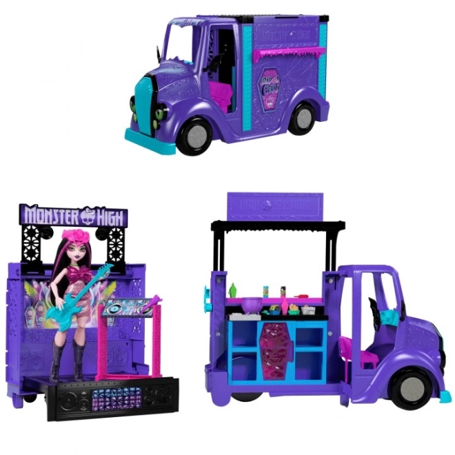 Carro food truck con Draculaura di Monster High