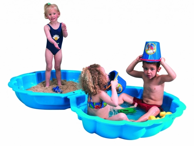 Box sabbia MAXI conchiglia con coperchio blu