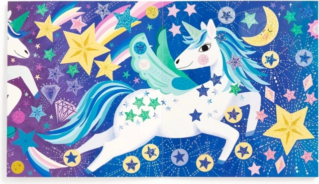 Set di adesivi scintillanti con Unicorni Magici
