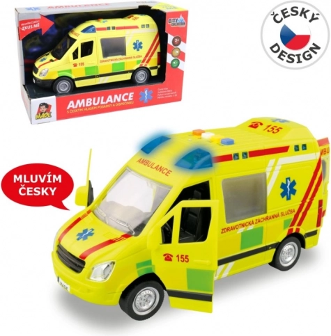 Ambulanza a batteria con voce ceca 1:16