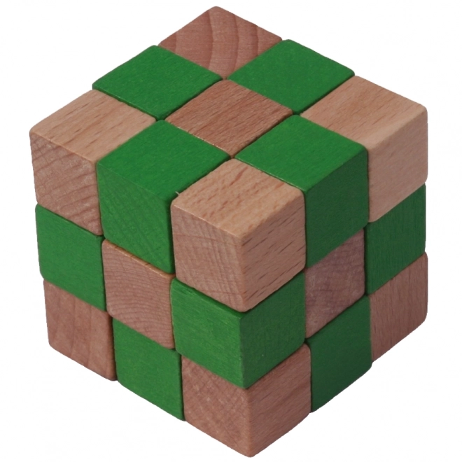 Cubo rompicapo in legno viola