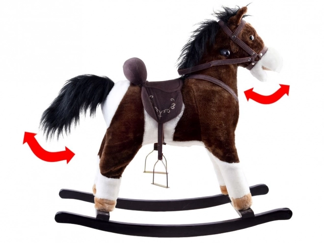 Grande cavallo a dondolo che scuote la coda ZA0052