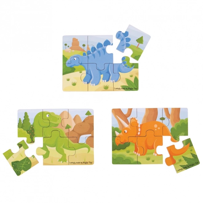 Puzzle dinosauri 3 in 1