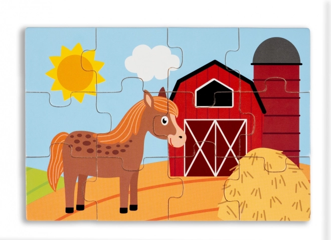 Puzzle in legno - vita in campagna