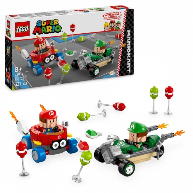 Set costruzioni Mario Kart Baby Mario contro Baby Luigi