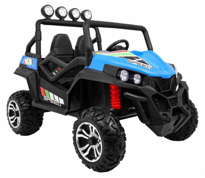 Grand Buggy Strong Lift pro bambini Blu + trazione 4x4 + telecomando + portabagagli + radio MP3 + LED