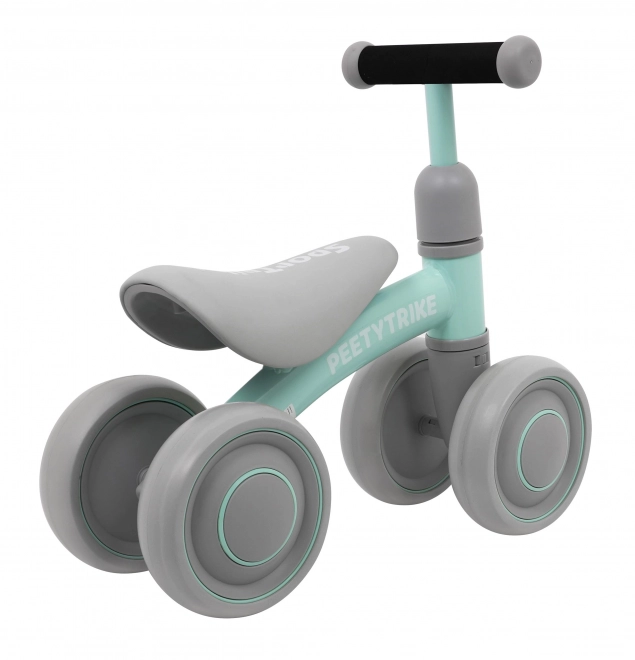 Primo Triciclo Senza Pedali per Bambini Verde a 4 Ruote PettyTrike