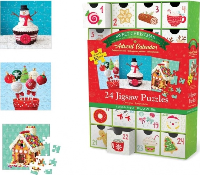 Calendario dell'Avvento Puzzle: Dolci Natale