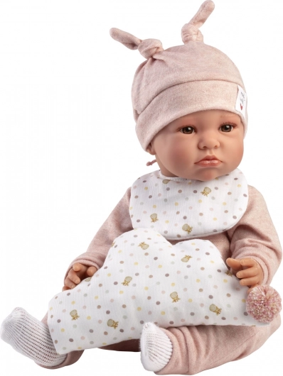 Bambola realistico neonato con suoni e corpo morbido 45 cm