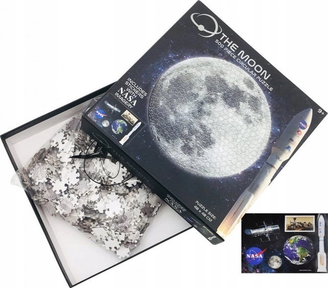 Puzzle rotondo NASA: Luna 500 pezzi