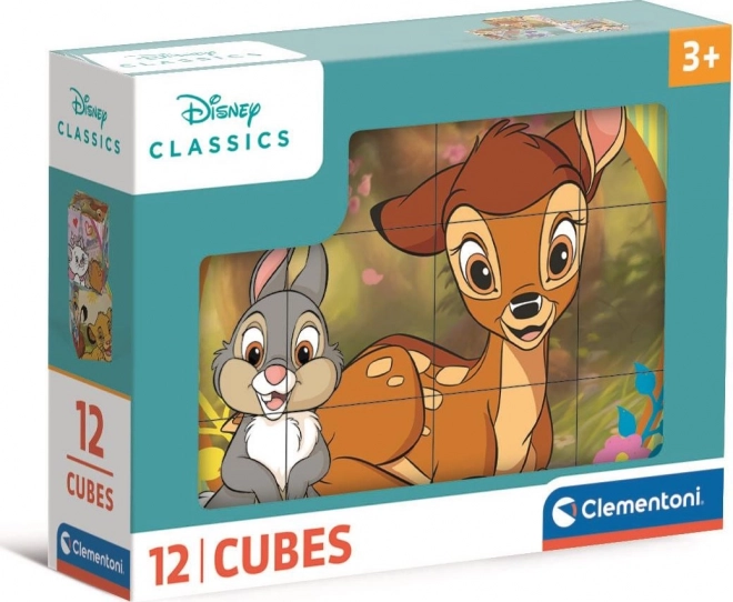 Clementoni cubi con immagini fiabe classiche Disney, 12 cubi