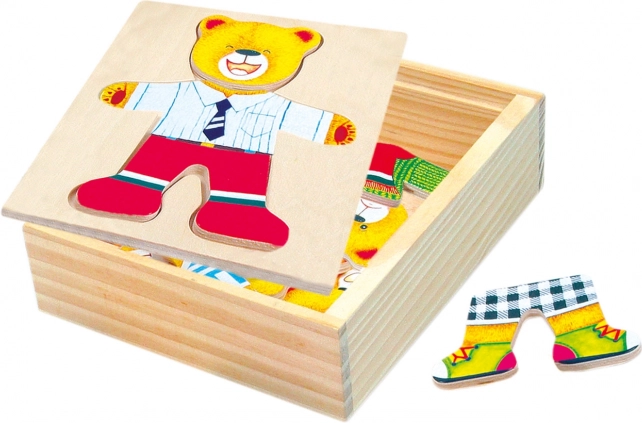 Puzzle Bino con armadio e orsetto