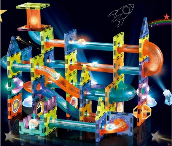 Pista a sfere magnetica con luci
