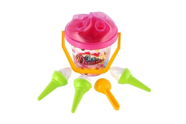 Set da gioco per sabbia con secchiello e stampi gelato