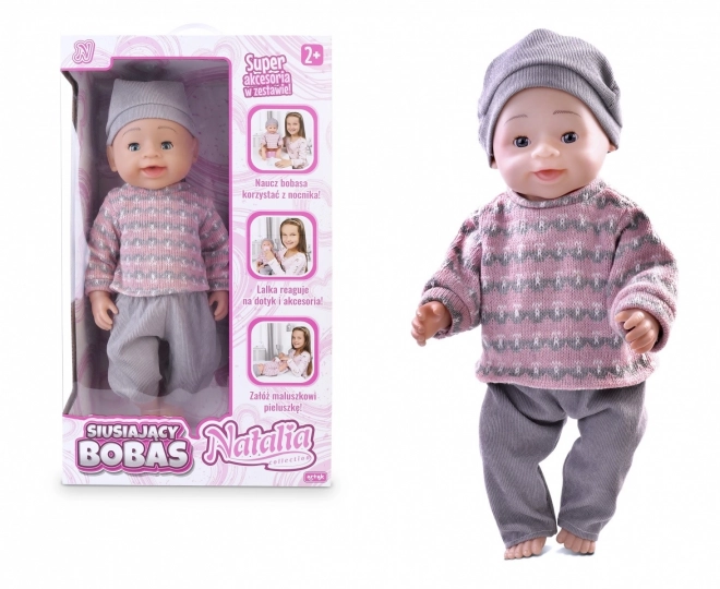 Bambola interattiva che fa pipì 43 cm di Natalia Collection