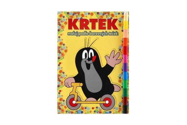 Libri da Colorare Krtek Con Fogli A5 e Pennarelli