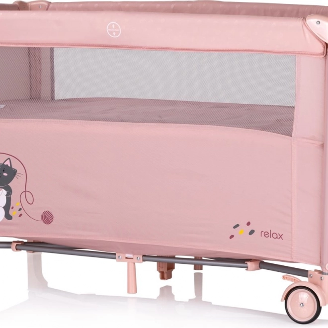 Lettino da viaggio Chipolino Relax Rosa Marshmallow