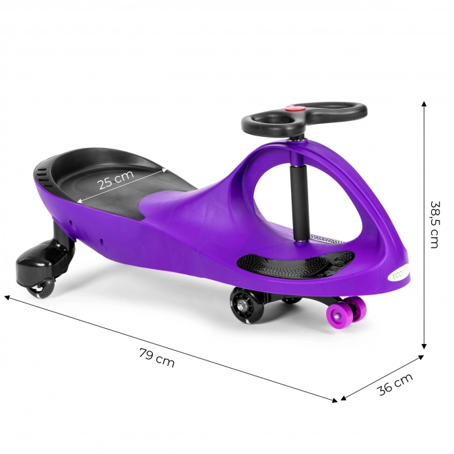 Macchina Wiggle con ruote LED viola per bambini ECOTOYS