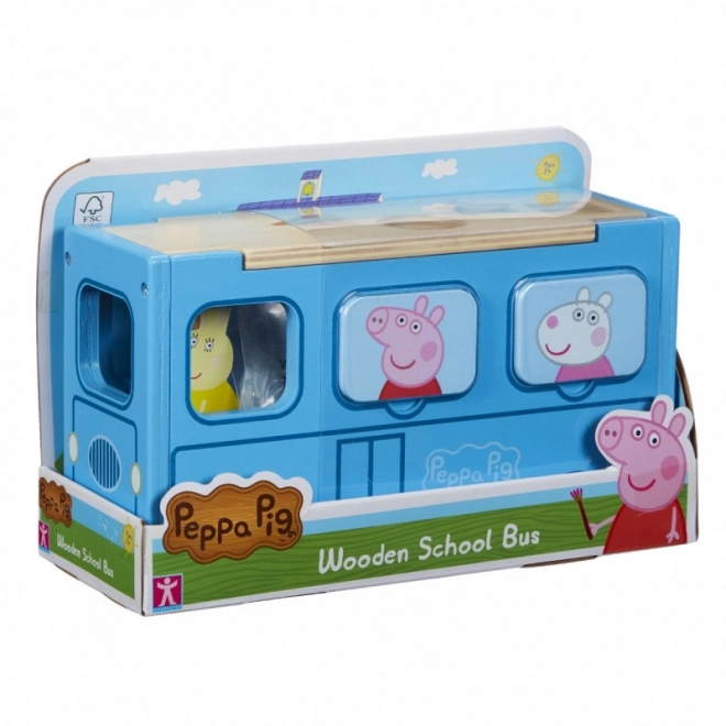 Puzzle in legno autobus scolastico Peppa Pig